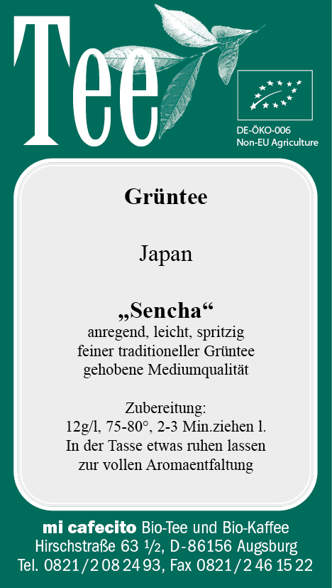 Grüner Tee "Sencha" Japan BIO