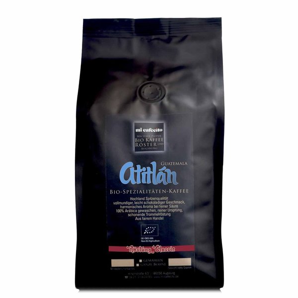 Atitlán BIO Kaffee Guatemala, Classic, ganze Bohne, 500g