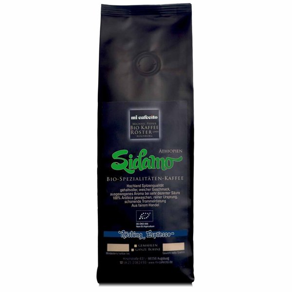Sidamo BIO Kaffee Äthiopien, Espresso, gemahlen, 250g