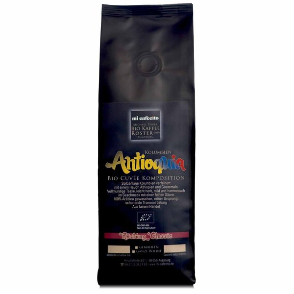 Antioquia BIO Kaffee Kolumbien, Classic, ganze Bohne, 250g