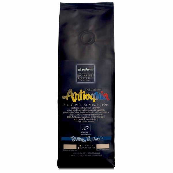 Antioquia BIO Kaffee Kolumbien, Espresso, gemahlen, 250g