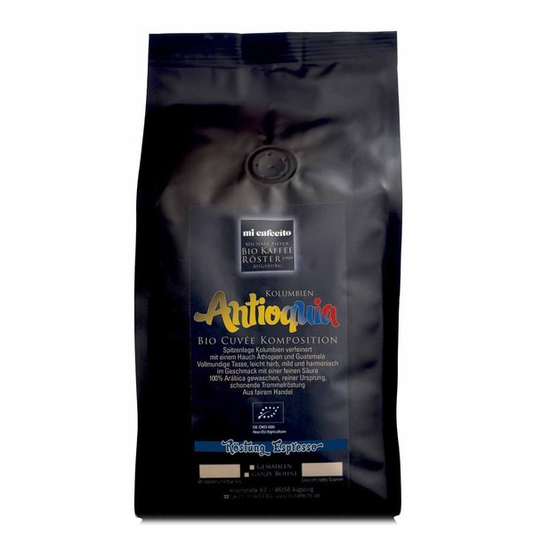 Antioquia BIO Kaffee Kolumbien, Espresso, gemahlen, 500g